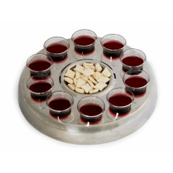 Mic stand Stainless Steel Communion Tray 17 cm